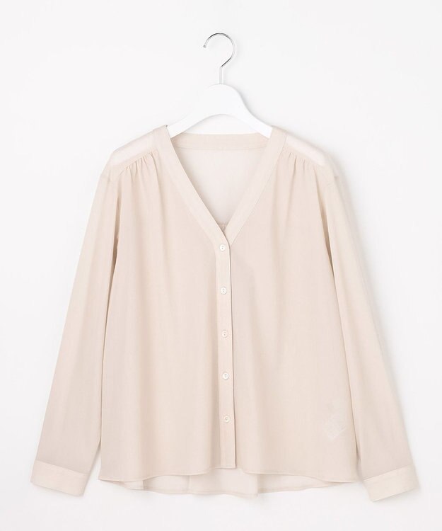 J.PRESS LADIES 【冷房対策に】シアードライトリコット Vネック カーディガン グレージュ系