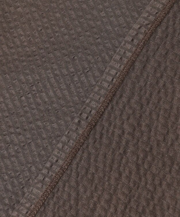 自由区 【WEB限定・洗える・XSサイズあり】シャドウサッカー カットソー ブラウン系