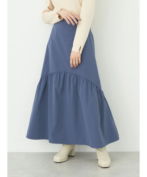 earth music&ecology イレヘム切替スカート Blue