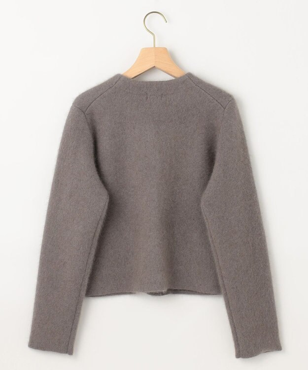 組曲 S 【手洗い可】フラッフィーファーニットジャケット ココアブラウン系