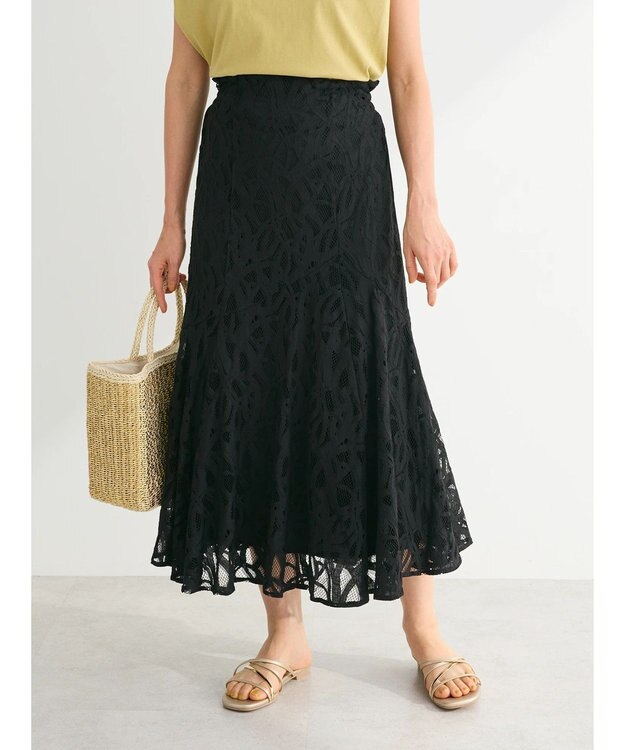 Green Parks ・ＥＬＥＮＣＡＲＥ　ＤＵＥ　レースマーメイドスカート Black