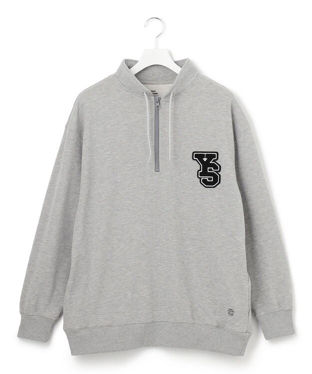 J.PRESS YORK STREET 【UNISEX】ハーフZIPスタンドネック トレーナー ライトグレー系