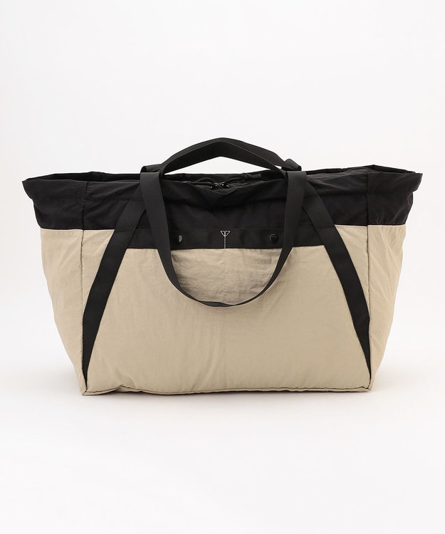 LA BAGAGERIE 【MONICA】ダブルハンドル　パッカブルビッグバッグ ベージュ