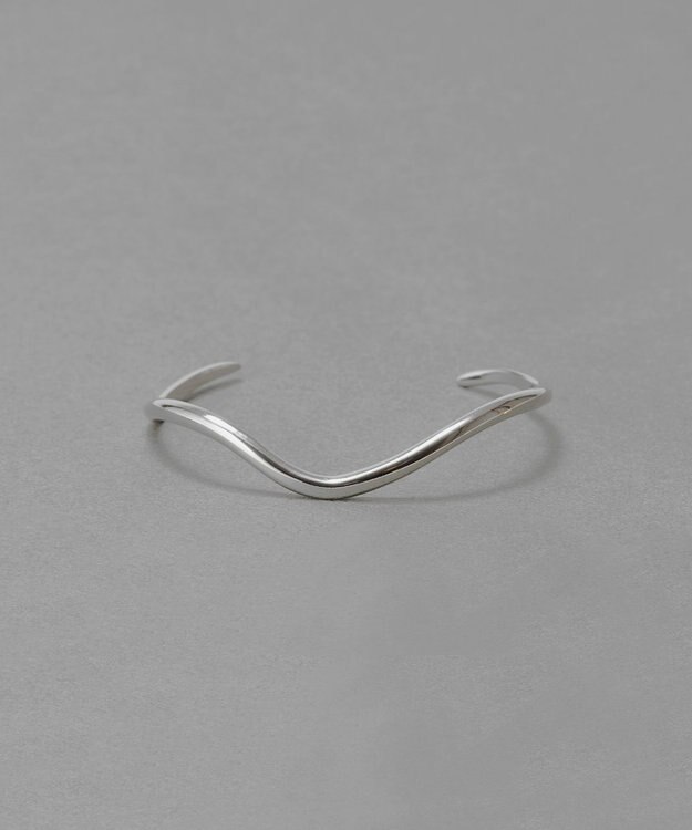 Phoebe 【金属アレルギー対応】ウェーブラインメタルバングル/サージカルステンレス シルバー