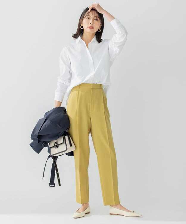 23区 L 【洗える】CANCLINI ベーシック シャツ ホワイト系