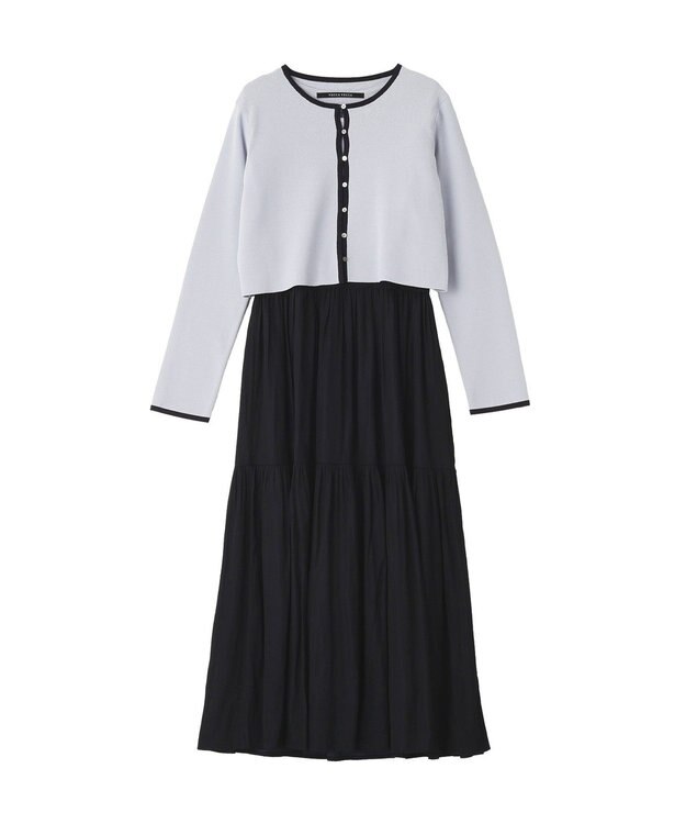 YECCA VECCA 【2点SET】カーディガンセットワンピース Light Blue