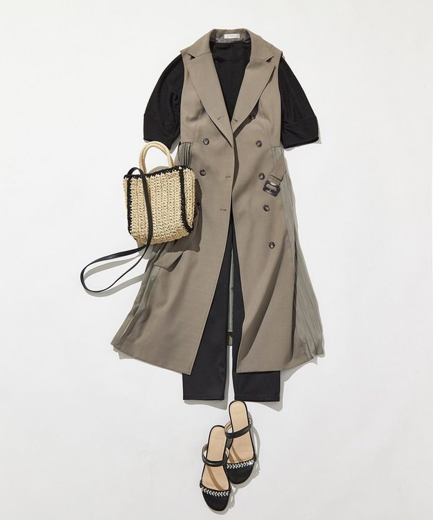 ANY SIS 【23.5~24.0cm】ジュエル調2WAYフラット サンダル ブラック