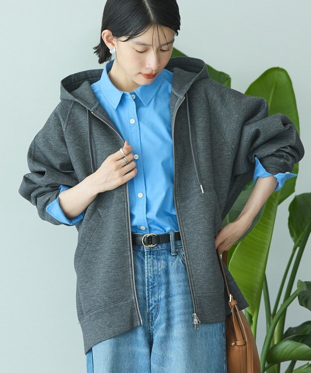 AMERICAN HOLIC ダンボールポンチZIPパーカー Dark Gray Mixture