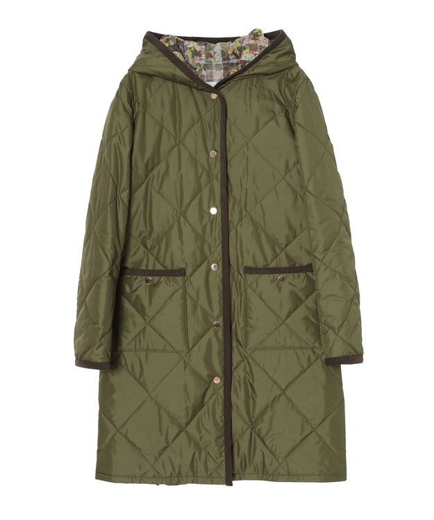 DAKS リバティプリントキルティングコートブルゾン グリーン