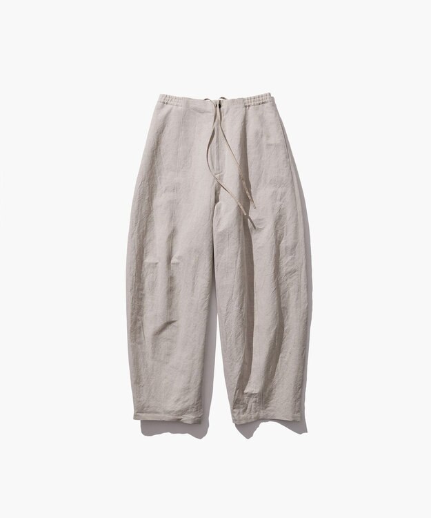 ATON CRISPY LINEN | イージーパンツ BEIGE
