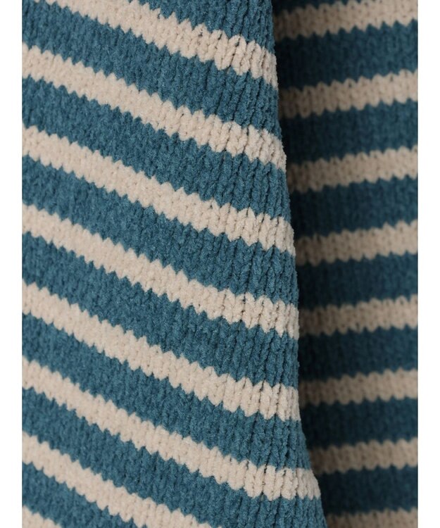 CRAFT STANDARD BOUTIQUE 洗えるモールニットボーダープルオーバー Blue