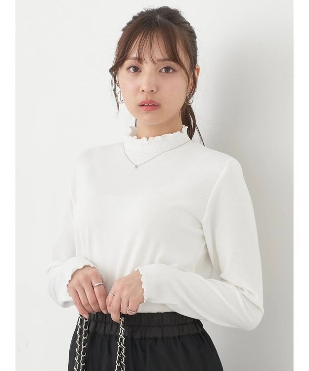 earth music&ecology テレコリブメローハイネックインナー Off White