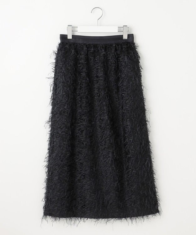 自由区 S 【カタログ掲載】フェザージャカード スカート ネイビー