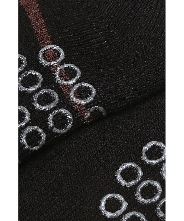 DAKS 【DAKS GOLF】ライン配色足首パイルソックス ブラック