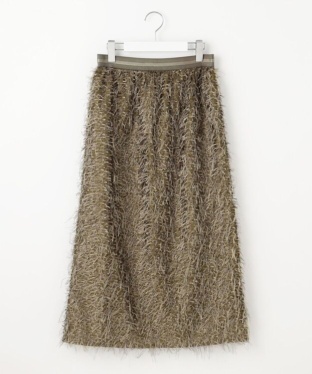 自由区 L 【カタログ掲載】フェザージャカード スカート カーキ