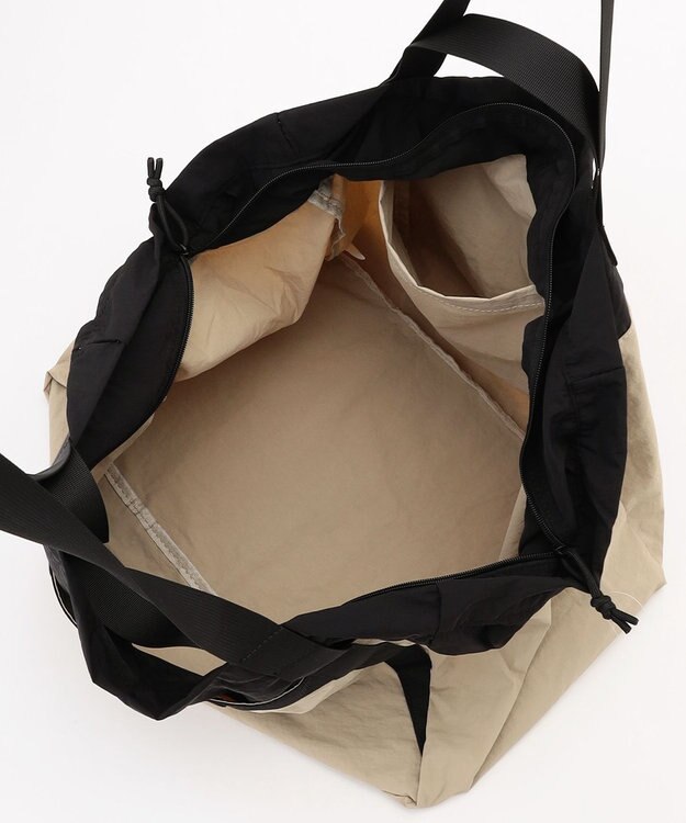 LA BAGAGERIE 【MONICA】ダブルハンドル　パッカブルビッグバッグ ベージュ