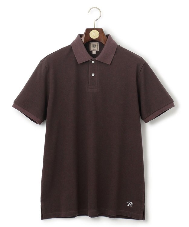 J.PRESS MEN レジメンタル ポロシャツ ブラウン系