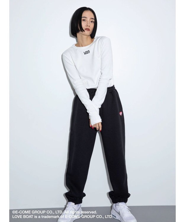 Green Parks ■別注　ＬＯＶＥ　ＢＯＡＴ　スウェットパンツ Black