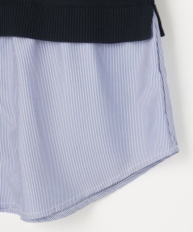 ANY 【洗濯機可】ベストドッキングブラウス ネイビー