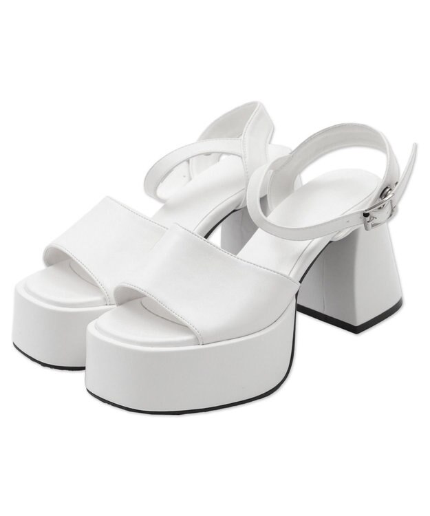 WEGO ストーム付きヒールサンダル ホワイト