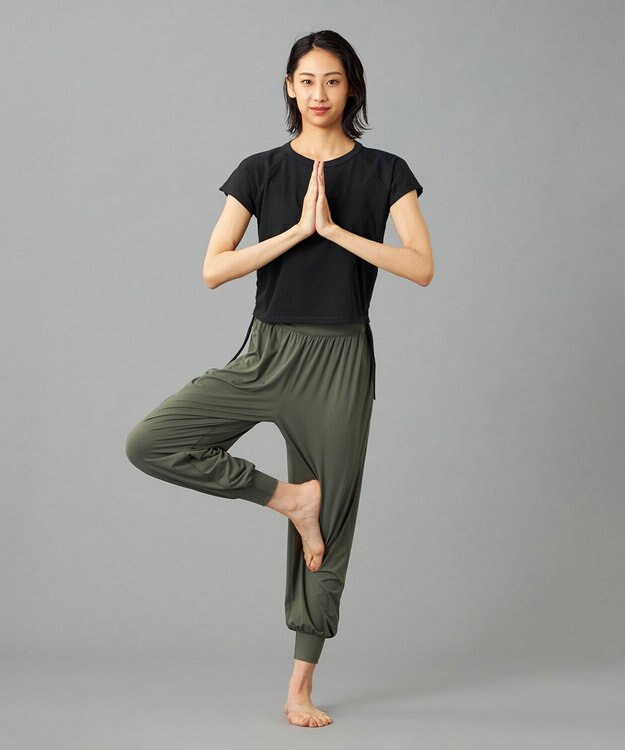 Chacott Chacott BALANCE HandsomeCotton サイドギャザーTシャツ ホワイト