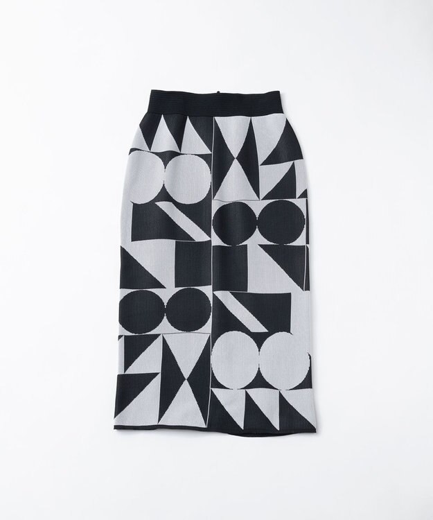 TRICOTE ○△□ PATTERN SKIRT / ○△□ パターン スカート 99BLACK