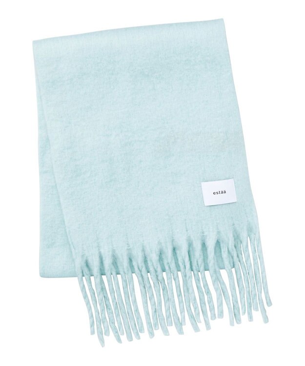 MOONBAT 【美人百花2月号/CanCam/andGIRL掲載】洗える ボリュームマフラー ソフトプレーン 幅40cm ミントグリーン