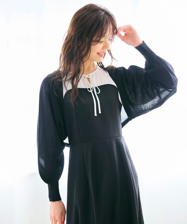 Feroux ドッキング見え ワンピース ブラック系