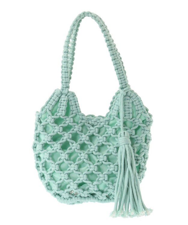 CRAFT STANDARD BOUTIQUE 別注/maison vert マクラメ手編みショルダーバッグ Blue Green