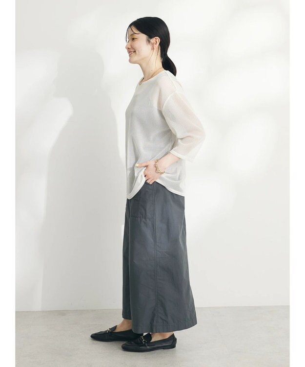 CRAFT STANDARD BOUTIQUE シアーストライププルオーバー Beige