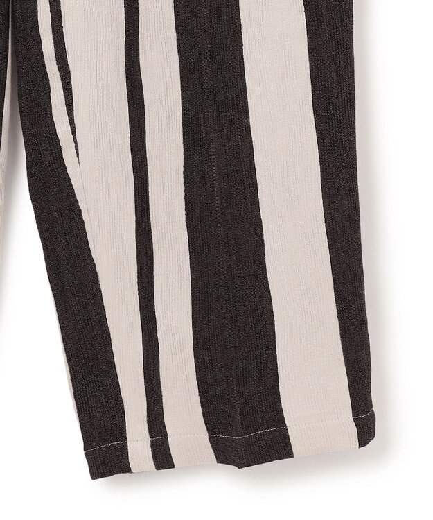 JOSEPH ジョゼフストライプ　トラウザーズ Oyster White/ Black