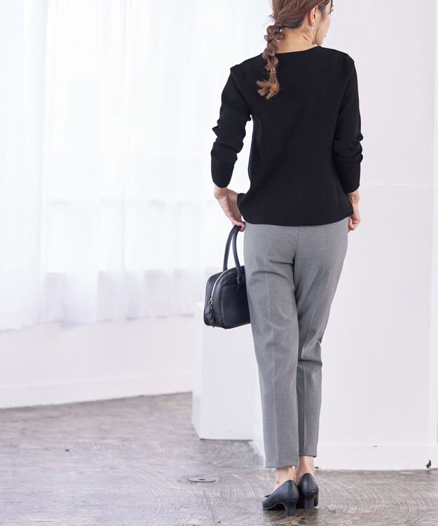 Tiaclasse 【GOLD LABEL・日本製・洗える】 カシミアタッチテーパードパンツ グレー