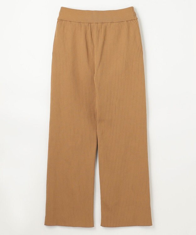 NAVE 【ReNAVE・手洗い可】スポンディッシュニットワイドリブパンツ キャメル系