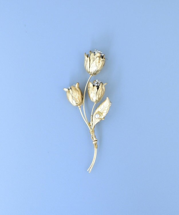 monshiro チューリップブローチ ゴールド