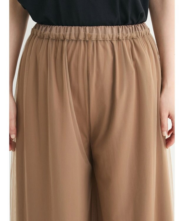 Green Parks ・ＥＬＥＮＣＡＲＥ　ＤＵＥ　チュールギャザーパンツ Mocha