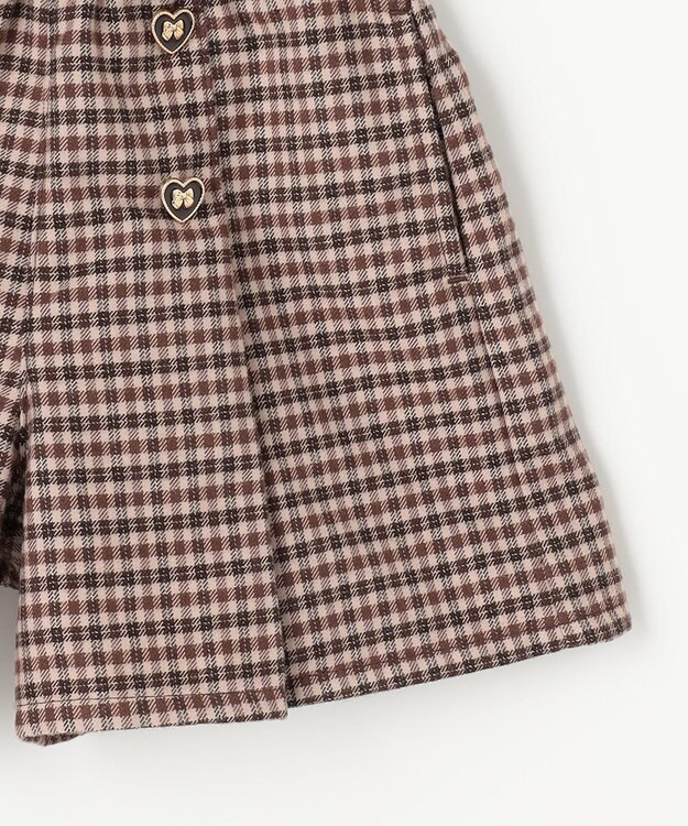 ANY KIDS チェックショートパンツ ブラウン