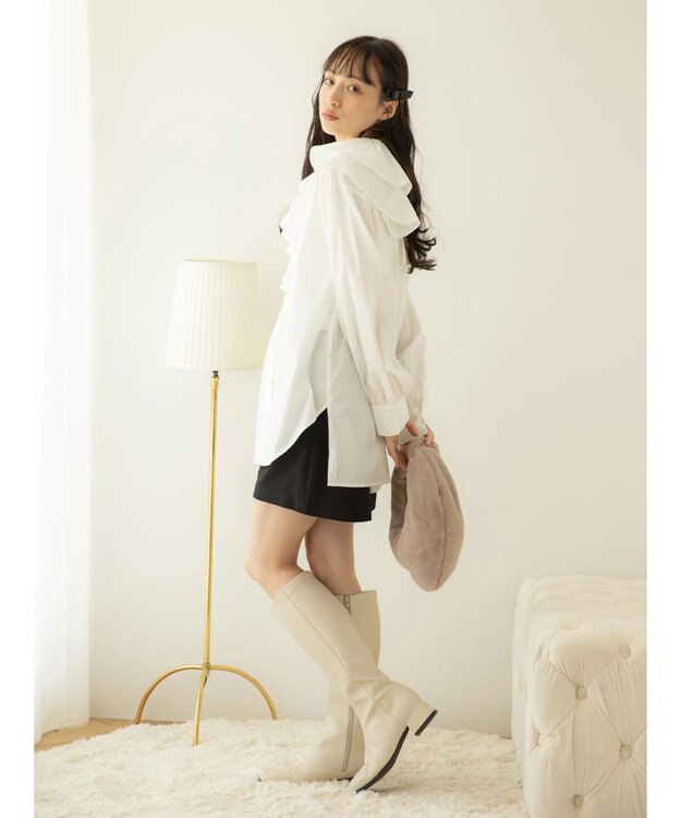 earth music&ecology カットツイルショートパンツ Black