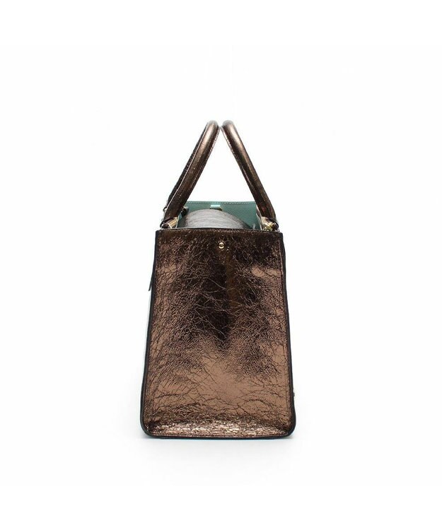 A.D.M.J. 【牛革】クラックメタル/イタリアンレザーWジップトートM ブロンズ