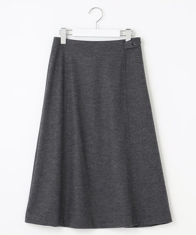 J.PRESS LADIES S アクアレジェンドウールジャージー スカート ライトグレー系