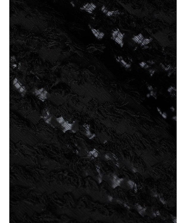 Green Parks AnriettMusee カットジャガードタックブラウス Black