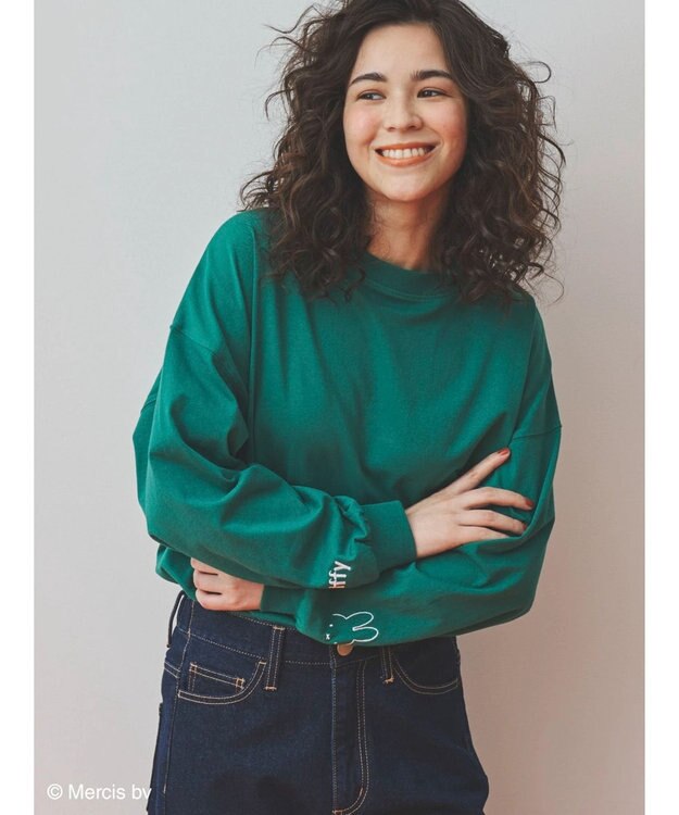 Green Parks ｍｉｆｆｙ／袖刺繍ロンＴ Green