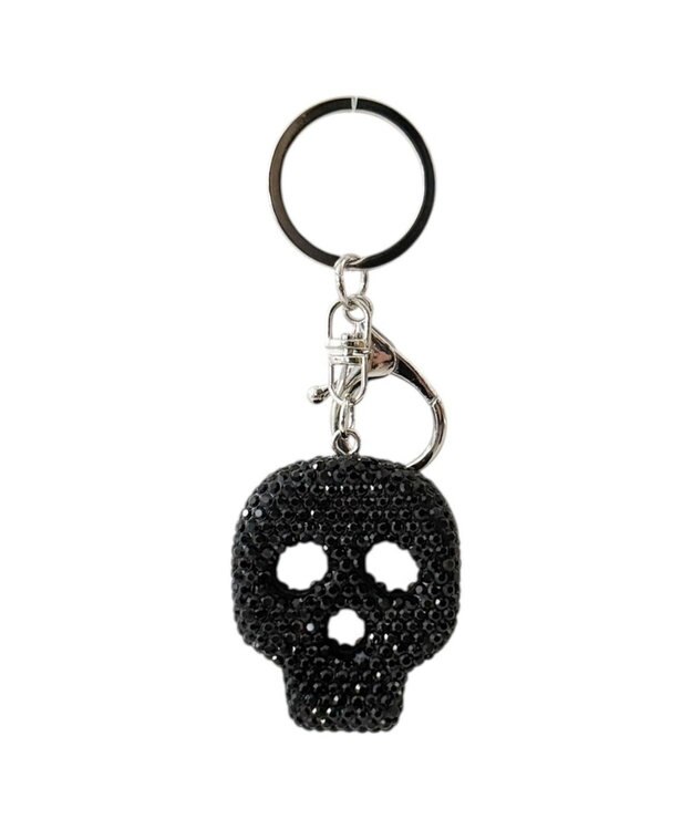 WEGO キラキラスカルキーホルダー ブラック
