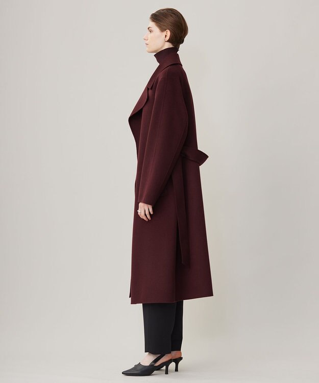 ICB 【CLASSY.1月号掲載】WoolRever ロングコート バーガンディ系