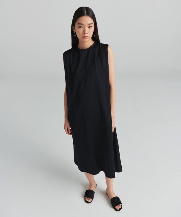 NAVE 【ReNAVE　洗える】グロスサテン ドレス ブラック系