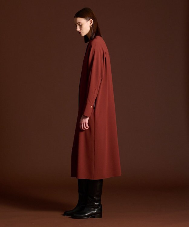 JOSEPH 【洗える】サテンジョーゼット　ドレス Mahogany