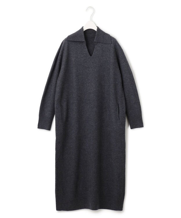 ICB ミルドウール ニットワンピース チャコール系