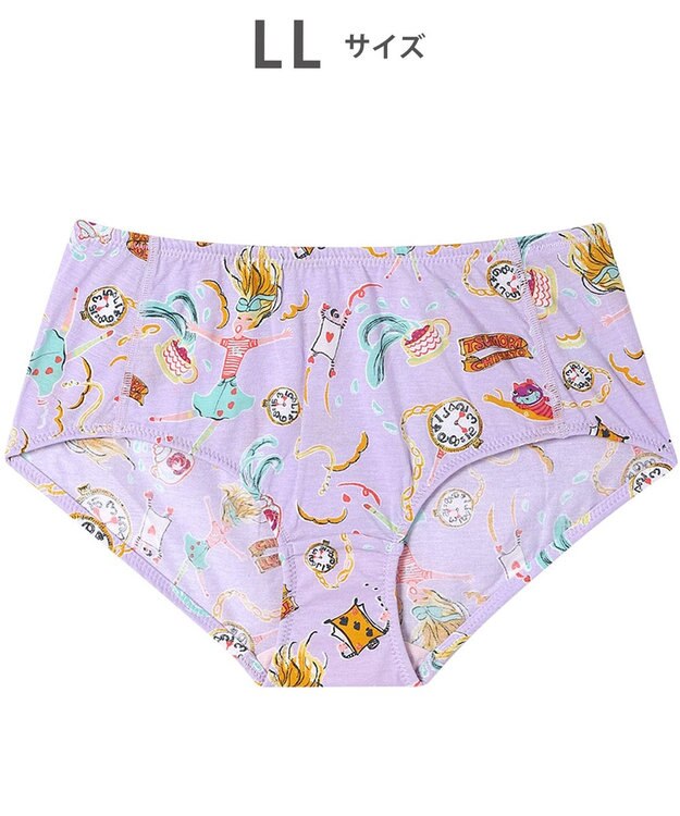 tsumori chisato SLEEP ツモリチサト ショーツ 綿混ベア天竺素材(身生地) レディース UPX566/ワコール パープル