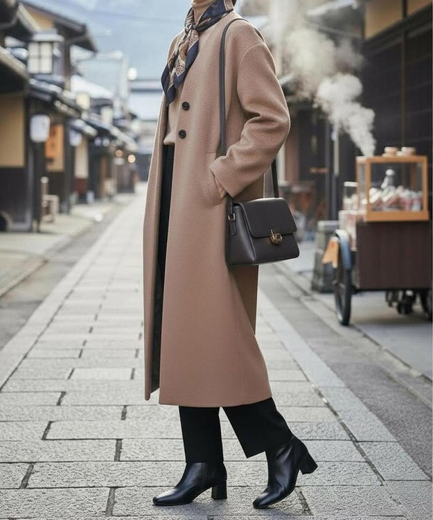 Pointer 【石岡真実さん着用】本革ショートブーツ ブラック