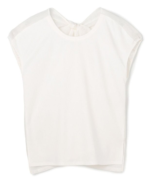 BEIGE， ZEOLITE / バックツイスト コンビトップス White