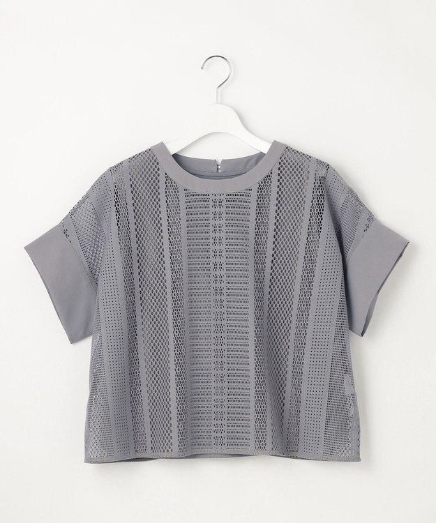 自由区 L 【洗える】レースエッジ Tシャツ&タンクトップセット トップス [新色]モスグレー